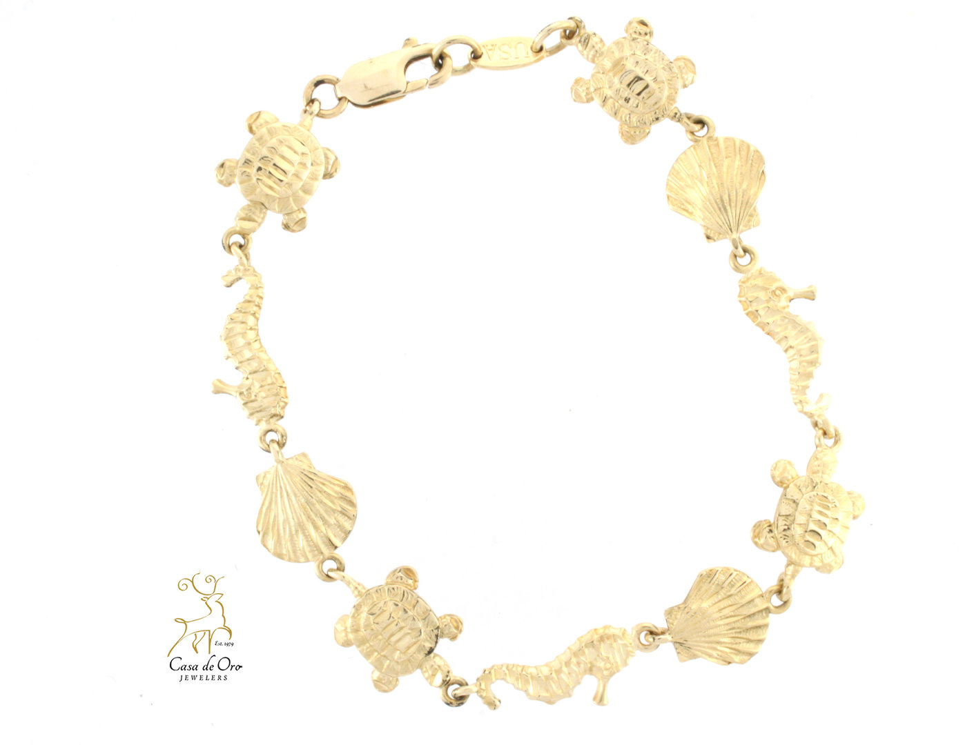 Gold Sea Creatures Bracelet 14K Yellow - Casa de Oro Jewelers
