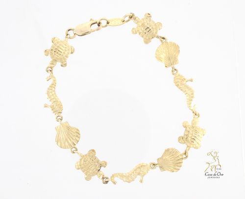 Gold Sea Creatures Bracelet 14K Yellow