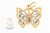 Butterfly Charm 14K Tri-Color
