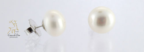 FW Pearl Earrings 14K White