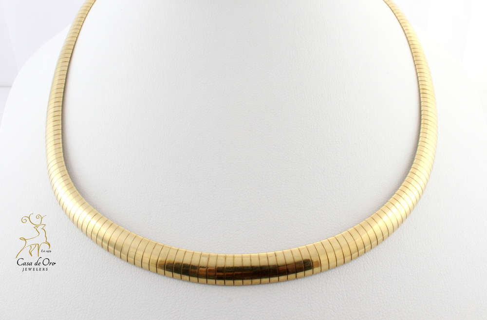 Gold Omega Necklace 14K Yellow - Casa 