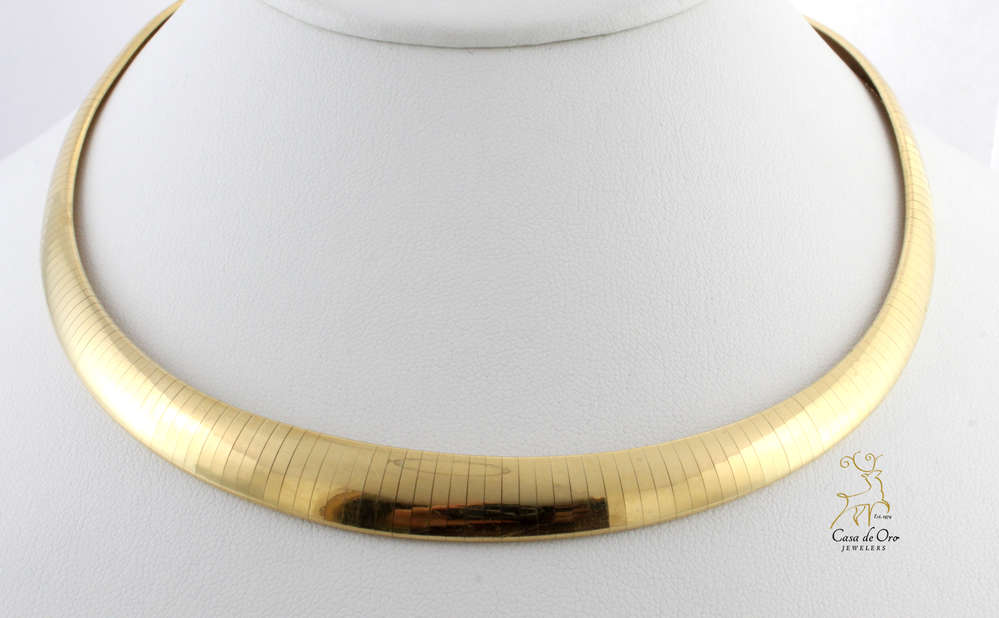 omega necklace 14k yellow gold