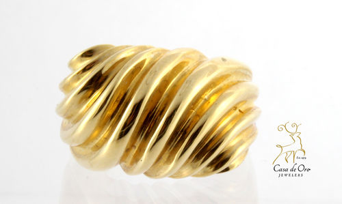 Gold High Dome Ring 14K Yellow