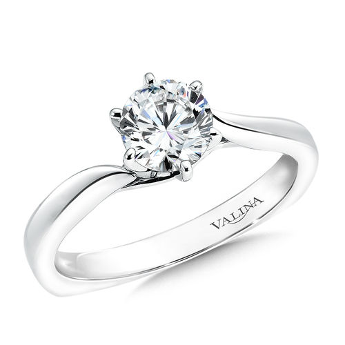 Valina Solitaire mounting .01 ctw, 3/4 ct. round center.