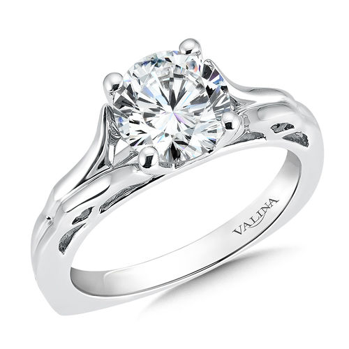 Valina Solitaire mounting .13 ctw, 1 1/2 ct. round center.