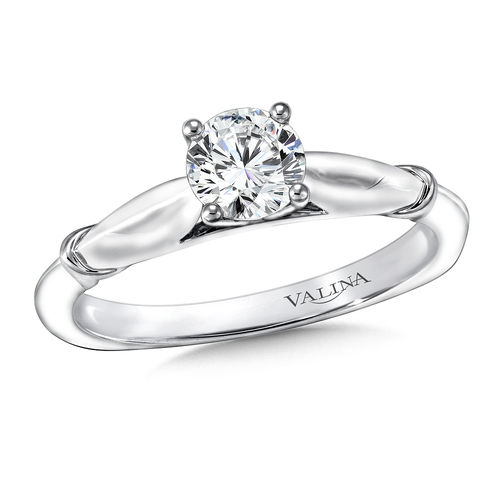 Valina Solitaire mounting .04 ctw., 5/8 ct. round center. 14K