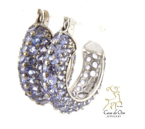 Tanzanite Earrings Sterling Silver
