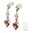 Garnet & Diamond Earrings 14K White