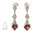 Garnet & Diamond Earrings 14K White