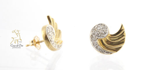 Diamond Earrings 14K Yellow