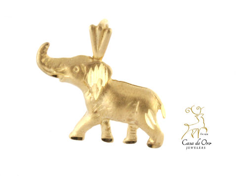 Gold Elephant Charm 14K Yellow