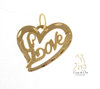 Gold Love Heart Charm 14K Yellow