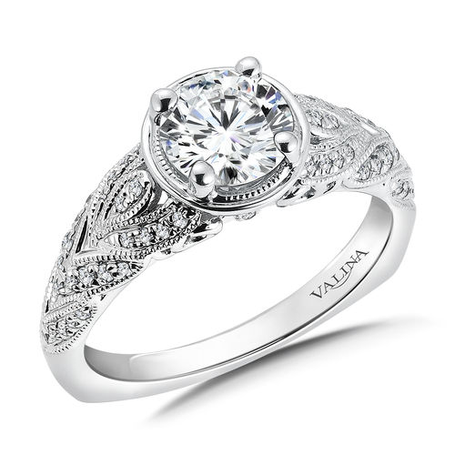 Valina Diamond Engagement Ring Mounting in 14KW .19 ctw