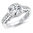 Valina Diamond Engagement Ring Mounting in 14K White Gold (.18 ctw)