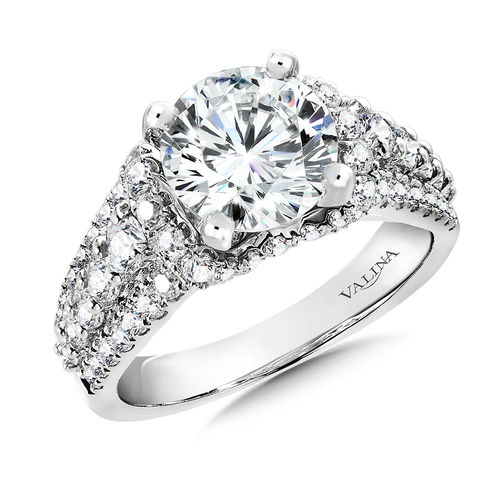 Valina Diamond Engagement Ring Mounting 14KW (1.19 ctw)