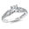 Valina Diamond Engagement Ring Mounting in 14K White Gold (.32 ctw)