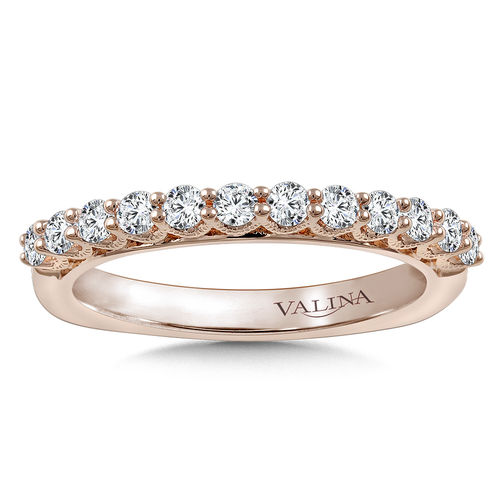 Valina Stackable Wedding Band in 14K Rose Gold (.47 ctw)