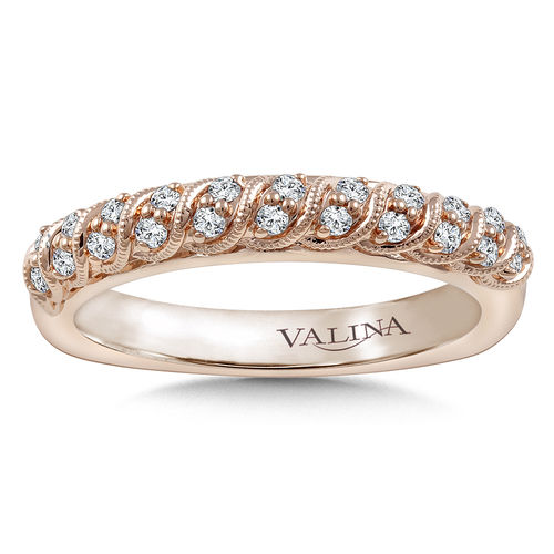Valina Stackable Wedding Band in 14K Rose Gold (.20 ctw)