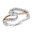 Valina Two-Stone Diamond Engagement Ring Mounting 14K White/Rose Gold (.37 ctw)