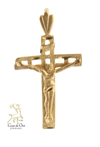 Gold Crucifix Pendant 14K Yellow