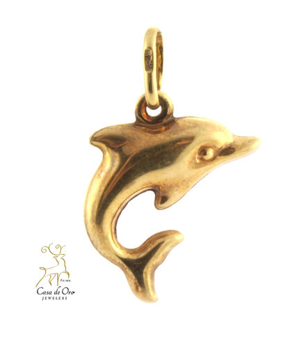 Gold Dolphin Charm 14K