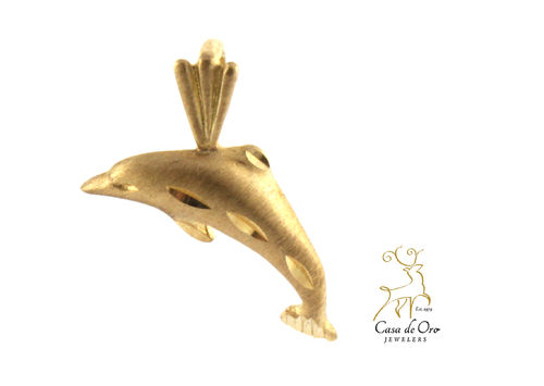 Gold Dolphin Charm 14K
