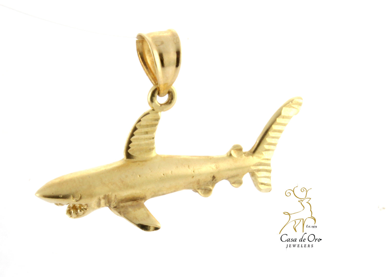 Details about   New Real Solid 14K Gold Shark Swimming To Surface Charm Pendant 