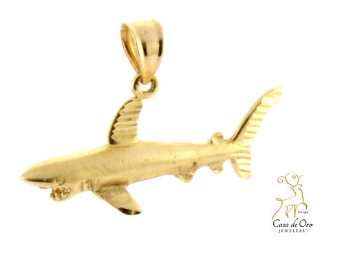 Gold Shark Charm 14K