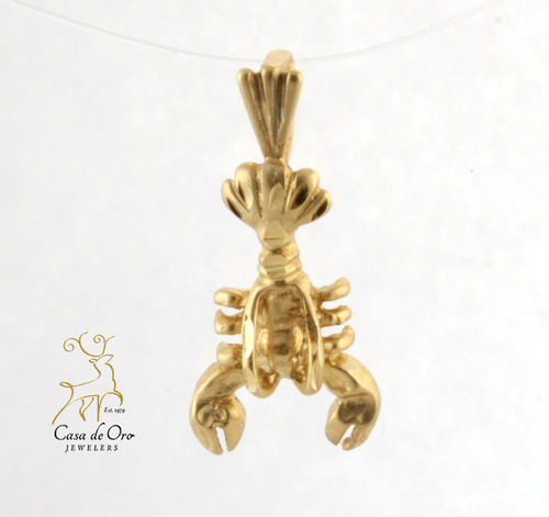 Gold Lobster Charm 14K