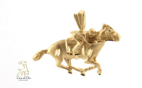 Gold Jockey Charm 14K