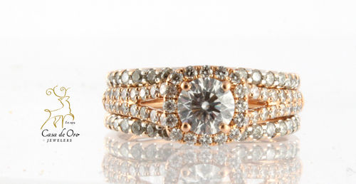Diamond Engagement Ring 14K Rose Gold