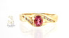 Simulated Pink Stone Ring 14K Yellow