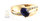 Simulated Sapphire & Diamond Ring 10KY