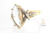 Cubic Zirconia & Diamond Ring 14KY