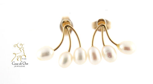 Freshwater Pearl Earrings 10KY