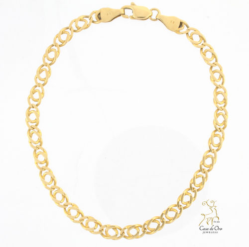 Gold Chain Link Bracelet 18K Yellow