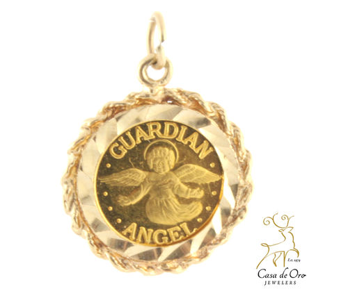 Guardian Angel Pendant 14KY (Price+Coin)