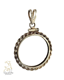 Sterling Rope Coin Bezel
