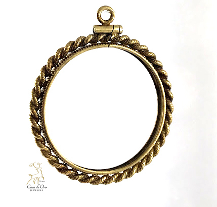 Gold Filled Rope Coin Bezel