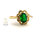 Simulated Emerald Ring 14K Yellow