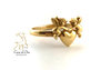 Gold Angels & Heart Ring 14K Yellow
